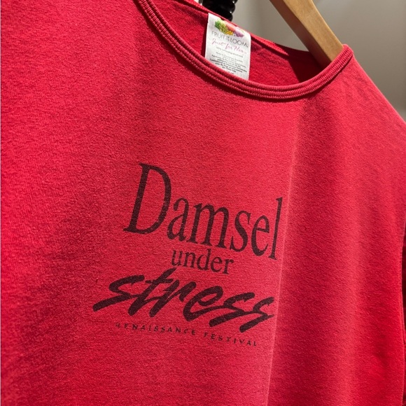 Vintage 90s damsel under stress t shirt - Picture 2 of 5